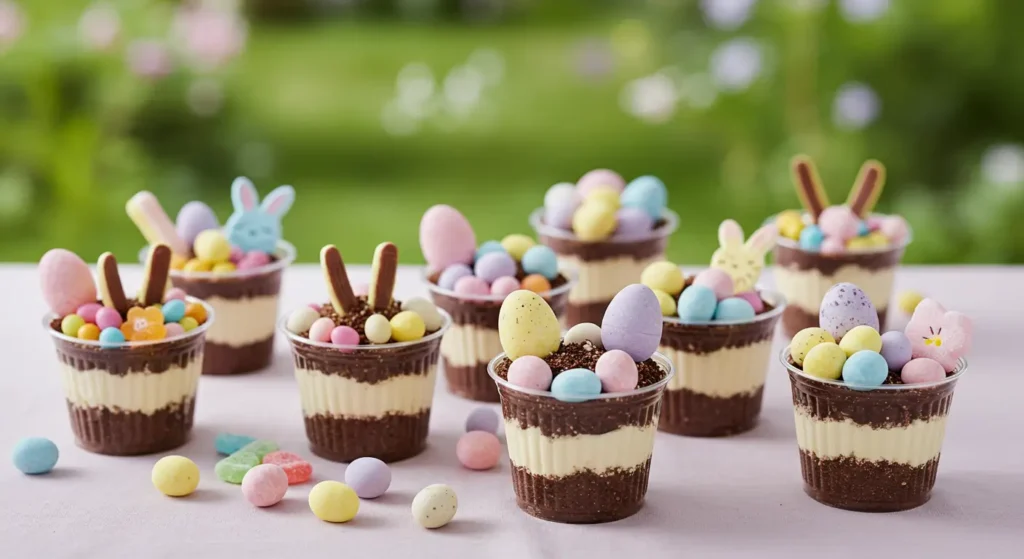 Easter Dirt Cups Display - Easter Dirt Cups Recipe: Delightful, Easy Easter Treats in 10 Minutes