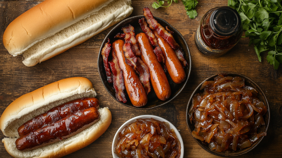 Essential Ingredients for the Perfect BBQ Bacon Dogs - Winter BBQ Bacon Dogs with Bourbon-Glazed Onions
