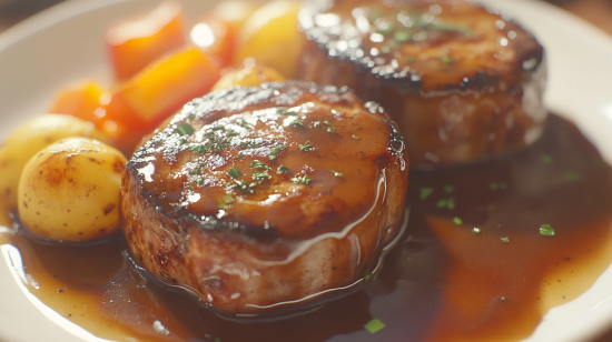 Salisbury and Hamburger Steak with Gravy and Sides