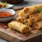 Voodoo Egg Rolls served with Cajun dipping sauce