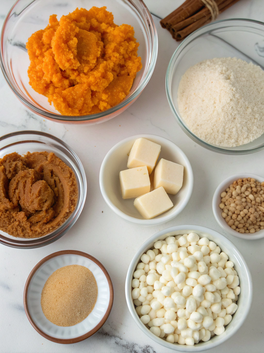 Pumpkin Rice Krispie Donuts ingredients