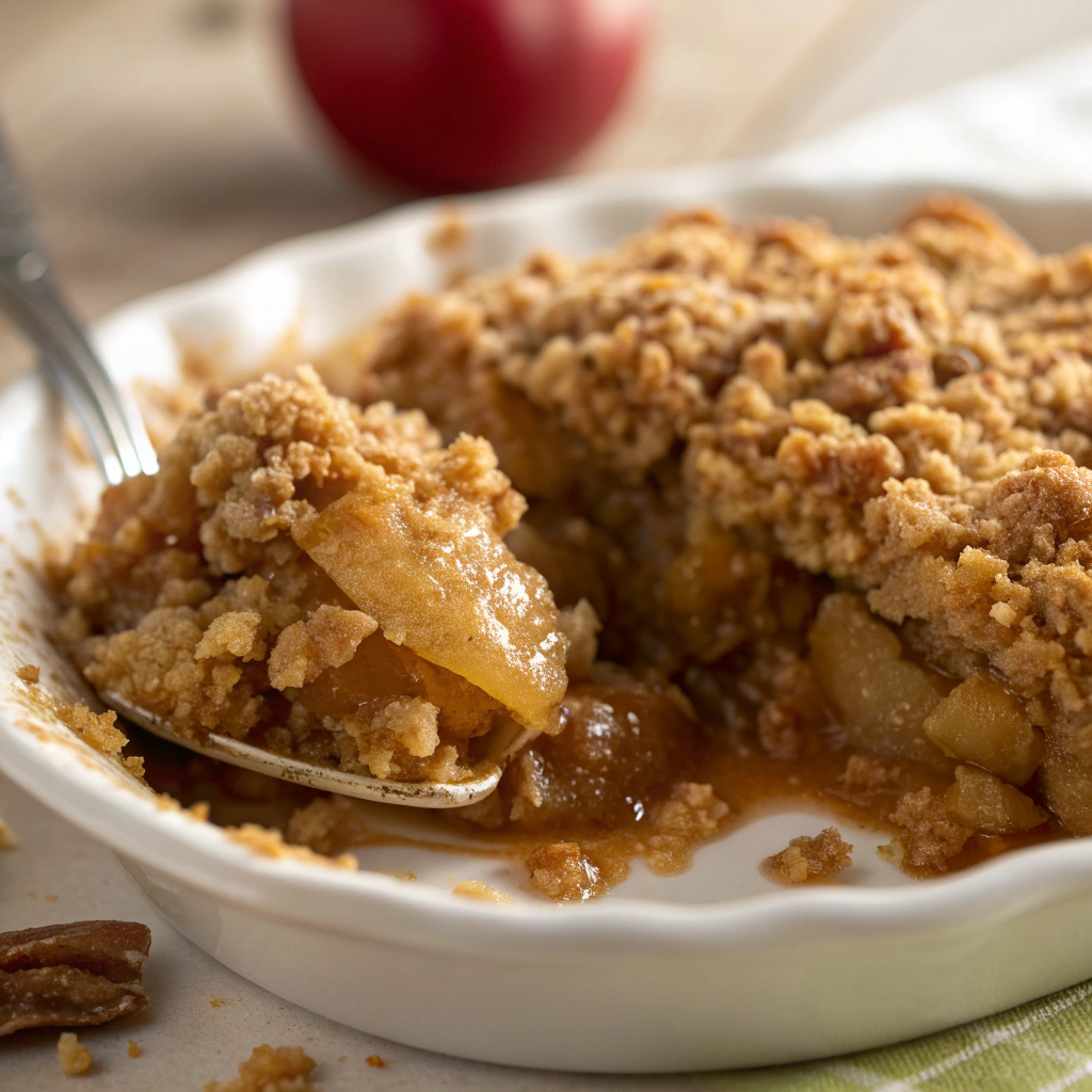 final 75 - Caramel Apple Crisp with Salted Caramel Drizzle