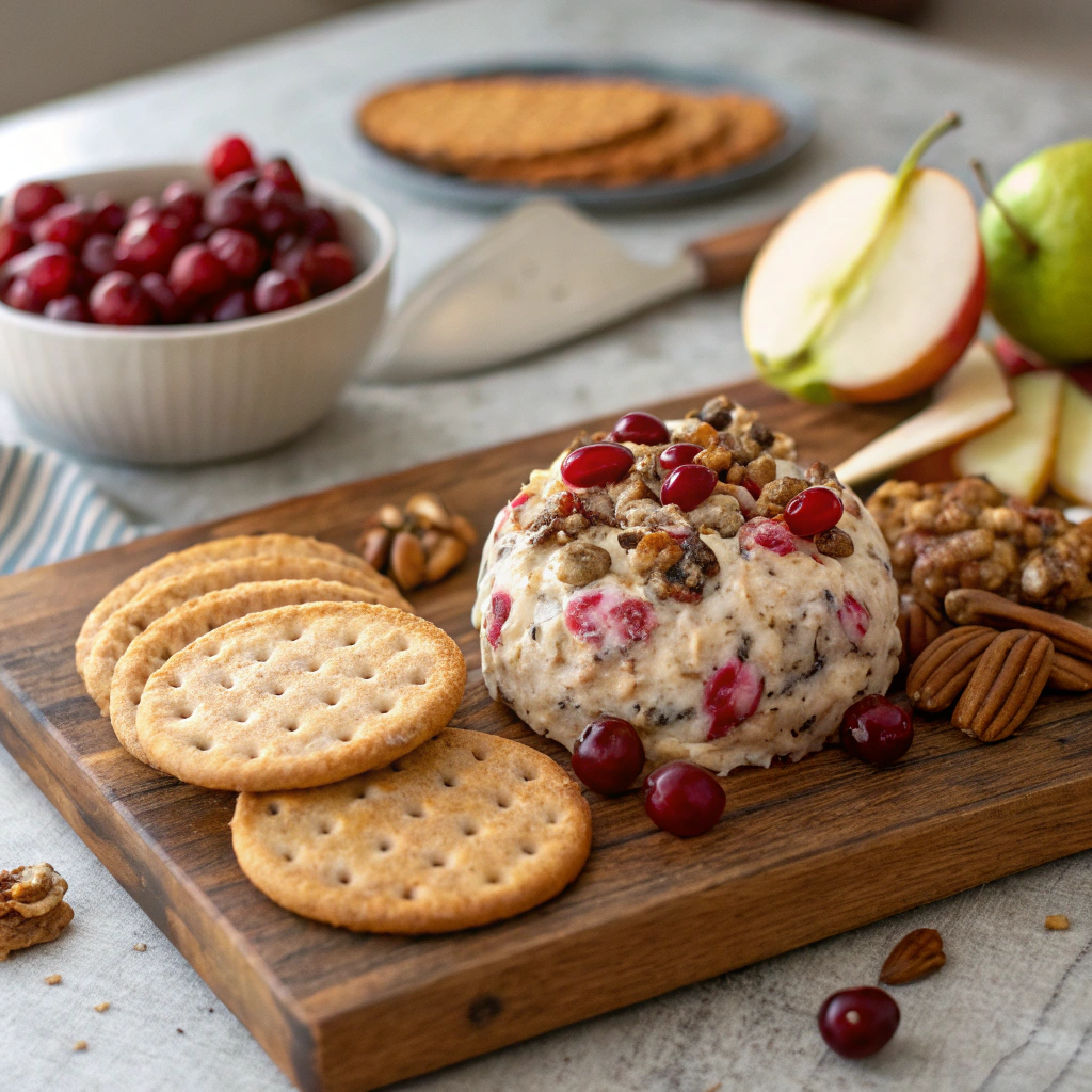The Festive Favorite: Cranberry Walnut Cream Cheese Ball Dip 1 Ingredients