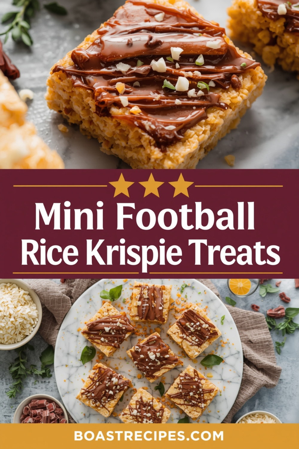 Touchdown Treats: Crafting Mini Football Rice Krispie Treats - Boast ...