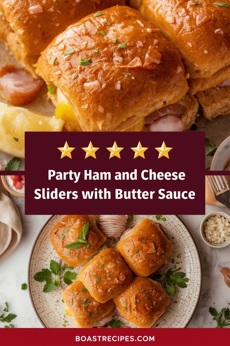 Party Ham and Cheese Sliders with Butter Sauce: The Crowd-Pleaser That ...