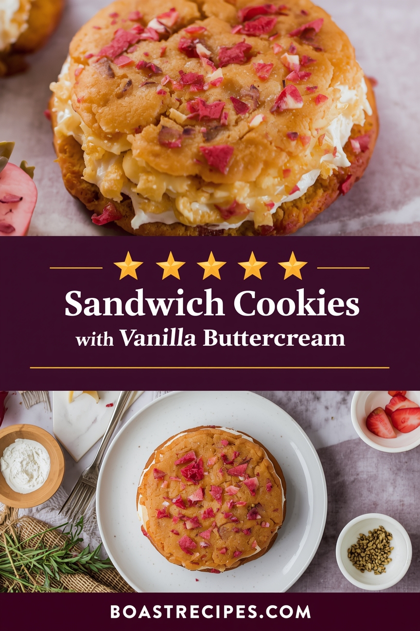 Valentine Sandwich Cookies with Vanilla Buttercream - Boast Recipes